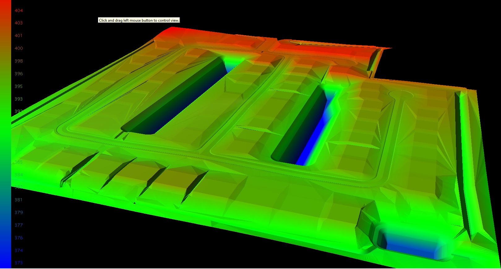 Colorized three-dimensional terrain surface model